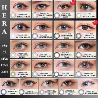 Kính Áp Tròng Hera Xám Thông Vân Nổi 0 - 6 Độ SOFT SEPIA GRAY Nhập Khẩu Hàn Quốc Lens Cận 6 Tháng