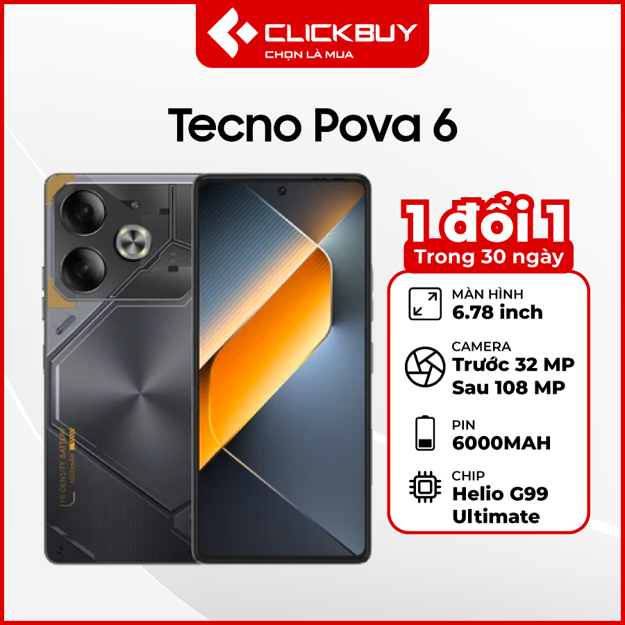 Điện thoại TECNO Pova 6 8GB 256GB Chính Hãng