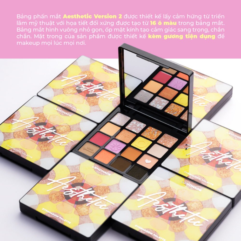 Bảng phấn mắt Lemonade Aesthetic Eyeshadow Palette 20.8g