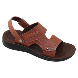 Sandal nam đế bằng Bita's SUM.120 (Nâu + Đen + Vàng bò)