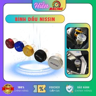 Bình dầu thắng đĩa nissin + tặng kèm pát gọng dầu titan gắn xe máy