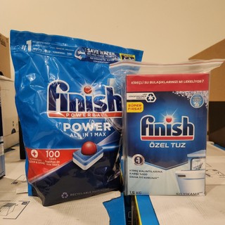 Viên rửa bát bát finish hộp 100 viên rửa chén bát finish megapack. tặng viên finish nhật