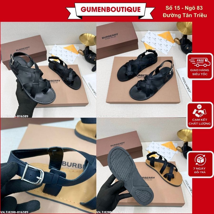 Dép Xăng-đan Quai Hậu Nam DSQ Quai Nhân Xỏ Ngón Cực Xịn - Dép Sandal Nam DSQ Quai Đen Đế Hai Màu Hot