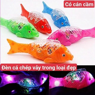 Sỉ đồ chơi trung thu, đèn lồng cá chép,cá đồ chơi vẫy đuôi có bánh xe, có nhạc, có đèn, có cán cầm cho bé rước đèn