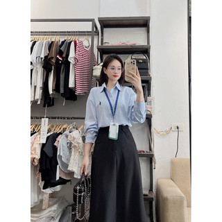 Áo sơ mi xanh thêu ngựa