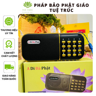 Máy Niệm Phật-Máy Nghe Pháp Chất Lượng Cao- Sẵn 54 Bài Niệm Phật-2pin-Có Đèn Pin
