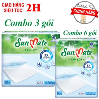 Combo 6 Gói Tấm lót Sunmate size 45x70 cm và 60x70cm