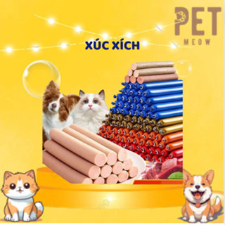 Combo 100 cây xúc xích cho chó mèo,xúc xích chó mèo, xúc xích cho thú cưng thơm ngon bổ dưỡng