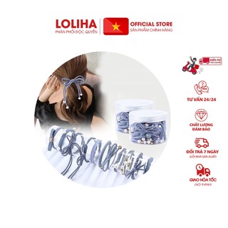 ⛔GIADUNGHOANGMAI⛔ Hộp 12 chun buộc tóc nữ (LOẠI 12 CÁI - LOẠI NGƯỜI LỚN)