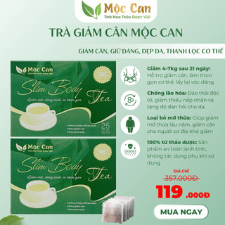 Trà giảm cân Slim Body Mộc Can 25 túi lọc hỗ trợ giảm cân an toàn hiệu quả