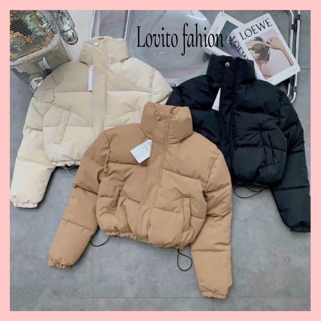 Áo khoác phao nữ nỉ nhung cao cấp đủ mầu