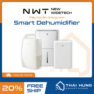 [Voucher 200k] Máy hút ẩm thông minh New Widetech 12L /18L /30L sử dụng app Mi Home, sấy quần áo và kháng khuẩn ion bạc.