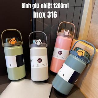  Bình Giữ Nhiệt  Trancy Home 1200ml Inox 316 Có Quai Xách - Giữ Nhiệt Lên Đến 12 Giờ 