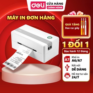 Máy In Nhiệt DELI Khổ A6 A7 In Đơn Hàng Logo Decal Tự Dán Minicode - Kết Nối USB, In Qua Điện Thoại.