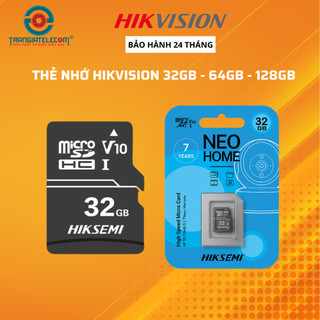 Thẻ nhớ Micro SD Hikvision 32GB 64GB 128GB Class 10 tốc độ 92MB/s - TRANGIATELECOM