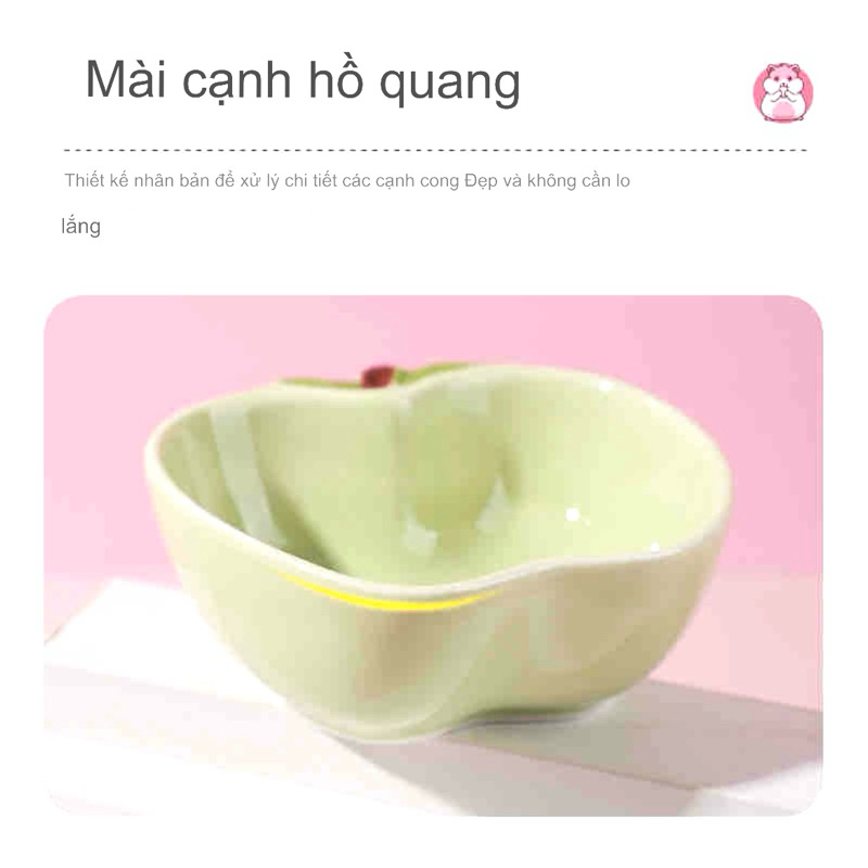 Bát ăn sứ Hamster hình quả táo