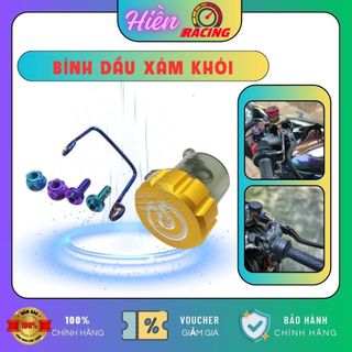 Combo bình dầu thắng đĩa xám khói nắp nhôm đủ màu kèm pat, ốc gr5 và tán