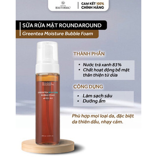 Sữa rửa mặt ROUNDAROUND GREEN TEA MOISTURE BUBBLE FOAM