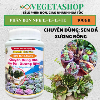 Phân bón npk 15-15-15 + te 100gr - vegetashop - phân bón cuốc vàng