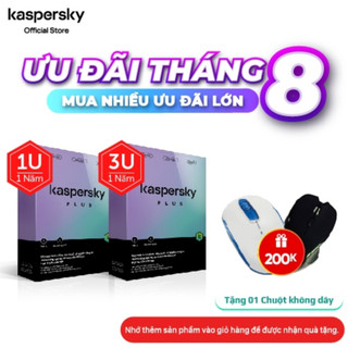 Combo Phần mềm diệt virus Kaspersky Plus (1 Thiết bị/năm và 3 Thiết bị/năm) | 2 Hộp sản phẩm riêng biệt