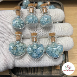Lucky Bottle-Đá thô Aquamarine nguyên bản dùng sưu tầm, làm handmade, reiki, thanh tẩy,phong thuỷ.