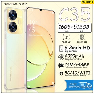 【bisa COD handphone realmi C35 baru murah cuci gudang 2024 terbaru smartphone 12GB+512GB original asli bluetooth asli ha