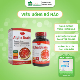 Viên uống bổ não alpha brain olympian labs - cải thiện trí nhớ, tăng tuần hoàn máu não