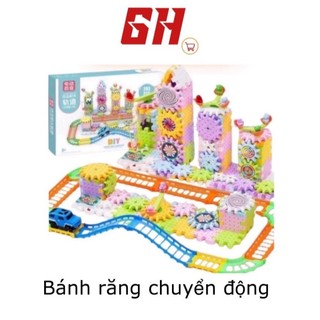 Đồ chơi xếp hình bánh răng và có thể hoạt động cho bé tùy ý sáng tạo theo ý thích 