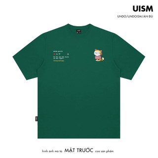Áo Thun Unisex Undo Gossip Happy Màu Dark Green 100% Standard Cotton - Local Brand Chính Hãng