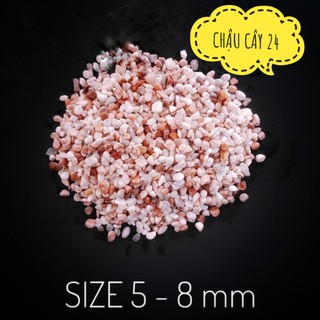 Sỏi trang trí chậu cây, bể cá, sân vườn, terrarium 1 KG màu hồng size 5-8 mm