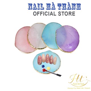 Đá pha sơn gel, khay đá cẩm thạch chụp ảnh mẫu nail