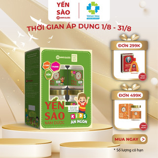 Set Yến kids ăn ngon chưng sẵn cho bé - 4 Hũ 70ml / 25% tổ yến - Yến sào Nam Dược, Khánh Hòa
