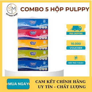 Khăn giấy lụa pulppy 2 lớp - hộp 180 tờ