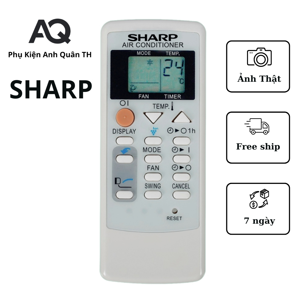 Điều khiển điều hòa Sharp┃Remote máy lạnh Sharp CRMC-A751JBEZ