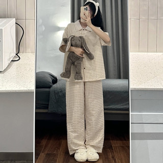 SET BỘ ĐỒ NGỦ DÀI ÁO FORM RỘNG + QUẦN DÀI YORIS - 8172