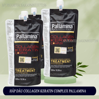 (CHÍNH HAXG_GIÁ SỈ) Hấp dầu Pallamina Collagen Keratin Complex 500ml NEW ( dạng túi)
