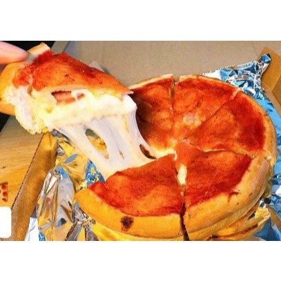 Pizza Chicago nhân nhồi 400g - Loại ngon, gấp 3 lần phô mai. piza chicago nhân nhồi bò ngô thơm ngon