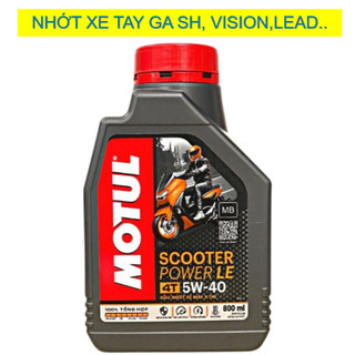 (Tặng lót chống) Nhớt xe tay ga Motul Scooter Power LE 5W40 (0.8L)