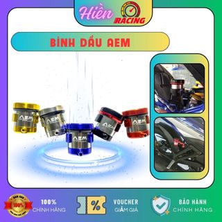 Bình dầu thắng đĩa AEM + kèm pát gắn cùng màu dành cho nhiều dòng xe