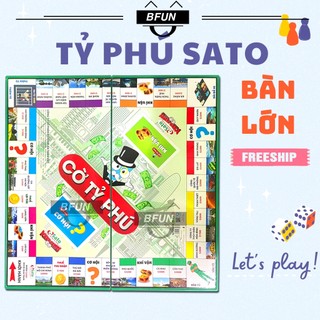 Cờ Tỷ Phú Sato Việt Nam CHÍNH HÃNG Cao Cấp BÀN NHỰA Loại Lớn/ Loại Vừa - Bàn Cờ Tỉ Phú Boardgame Monopoly - Đồ Chơi BFUN