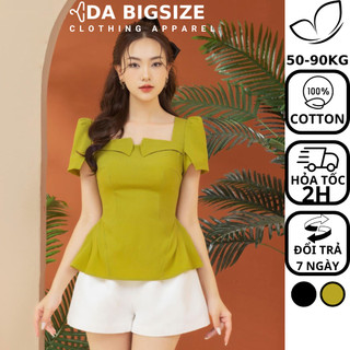 Dabigsize - Set Bigsize Nữ , Set Đồ Nữ Quần Đùi Đi Chơi Sang Chảnh Chất Cotton Mềm Mịn Cho Người Mập 50-90kg