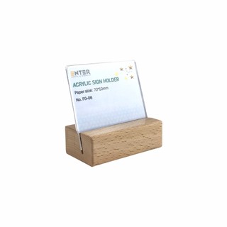 Kệ 1 mặt mica đế gỗ enter fg-06