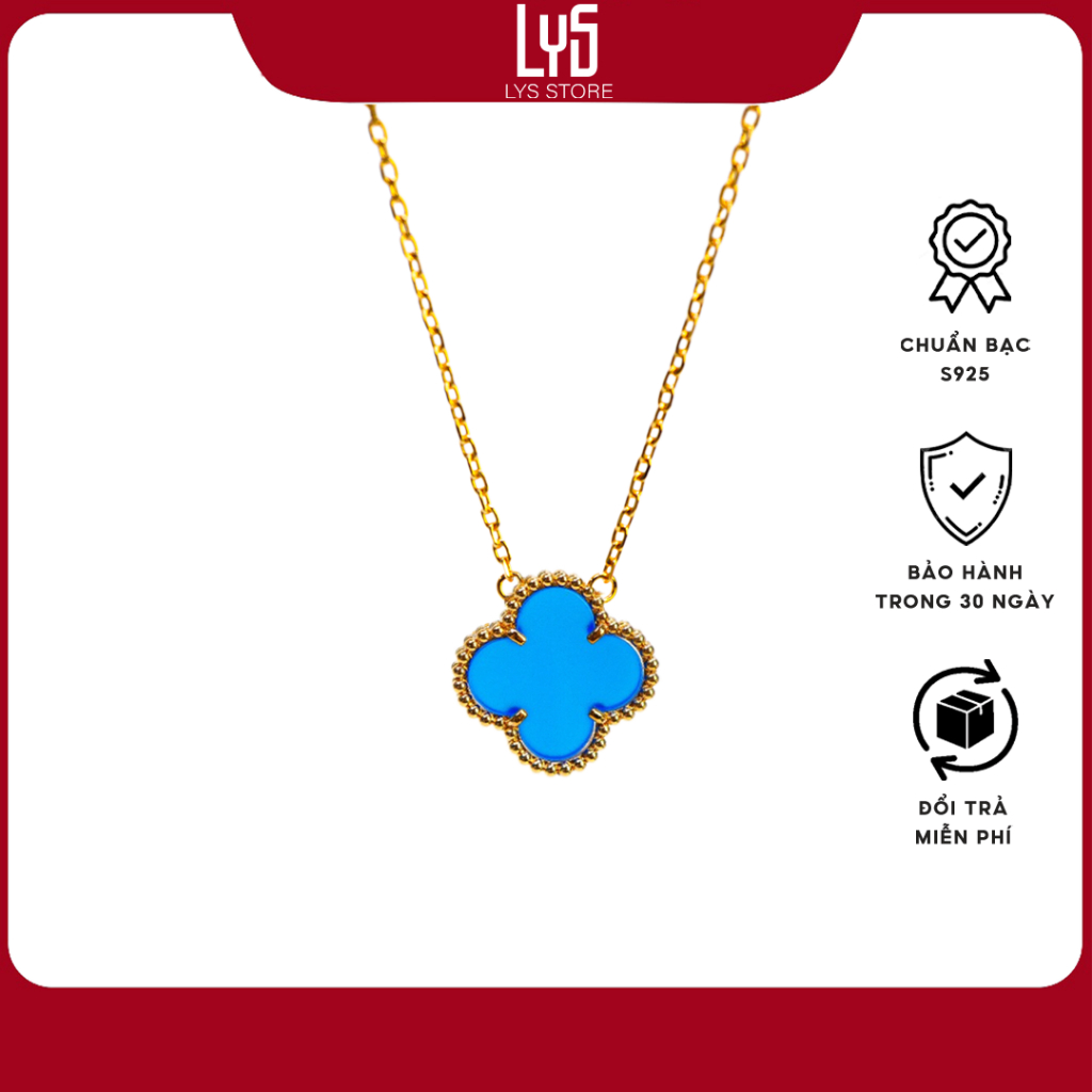 Dây chuyền Lys Cỏ Bốn Lá May Mắn 6403 V CA - Dây chuyền cao cấp Fullbox