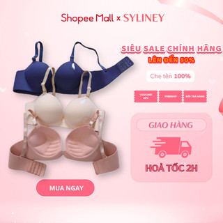 Áo lót đúc su lông vũ Syliney nâng đẩy ngực không gọng, đệm dày 4cm