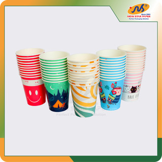 Ly giấy 12oz~354ml - Lốc 50 ly giấy có họa tiết