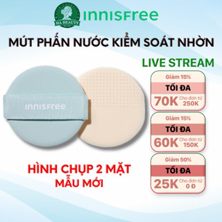 Mút tán phấn nước Kiếm soát nhờn innisfree No Sebum Powder Cushion Puff 1ea