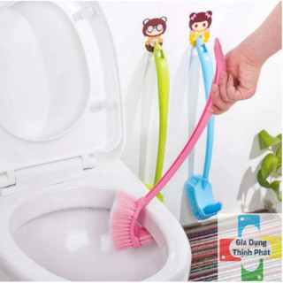 Cọ vệ sinh toilet 2 đầu, cọ chà bồn cầu, Chổi vệ sinh cán dài