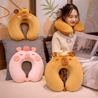  Gối chữ U kê cổ cao su non mẫu mới - Gối kê cổ Capybara cao su non - Gối cổ chữ U dễ thương 