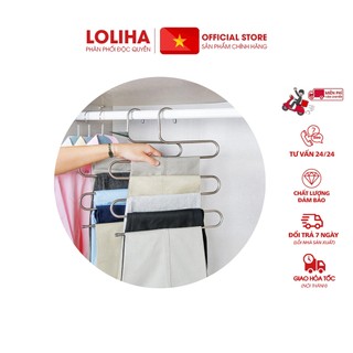 ⛔GIADUNGHOANGMAI⛔ Móc treo quần inox (LOẠI 5 TẦNG)