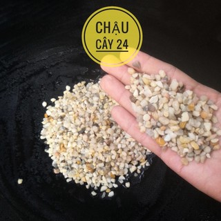 Sỏi trang trí chậu cây, bể cá, tiểu cảnh terrarium, sen đá 1 KG size 3-5 mm